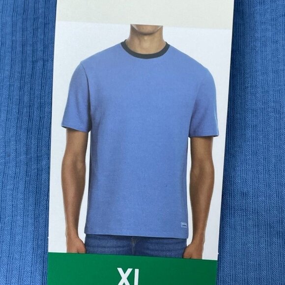 Scotch & Soda Mens Blue Crew Neck T-Shirt XL Cotton Blend a0373 - Picture 2 of 8